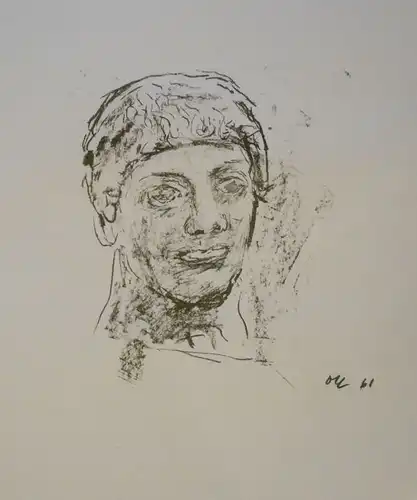 Kokoschka, Oskar (1886 Pöchlarn b. Wien - 1980 Montreux),, Der blonde Ephebe. Lithographie