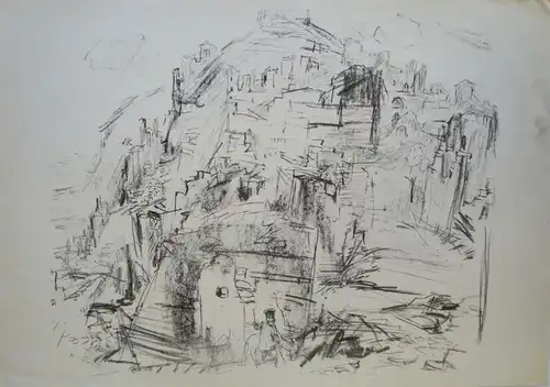 Kokoschka, Oskar (1886 Pöchlarn b. Wien - 1980 Montreux),, Mistra. Lithographie