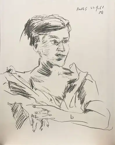 Kokoschka, Oskar (1886 Pöchlarn b. Wien - 1980 Montreux),, Ruth V. Lithographie