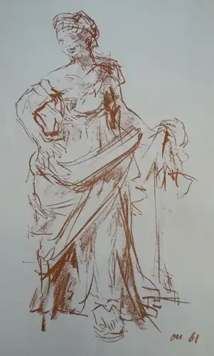 Kokoschka, Oskar (1886 Pöchlarn b. Wien - 1980 Montreux),, Tanzende. Lithographie