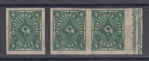 Deutsches Reich 1922 Nr 226aU ** und Paar 226aU mit Plattenrand ** Postfrisch / ** Dt.Reich 226aU