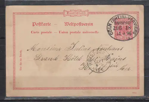 Deutsches Reich 1896 Nr GZS P 25 Zentraler Rund / Vollstempel Dt.Reich GZS P 25 BP-o