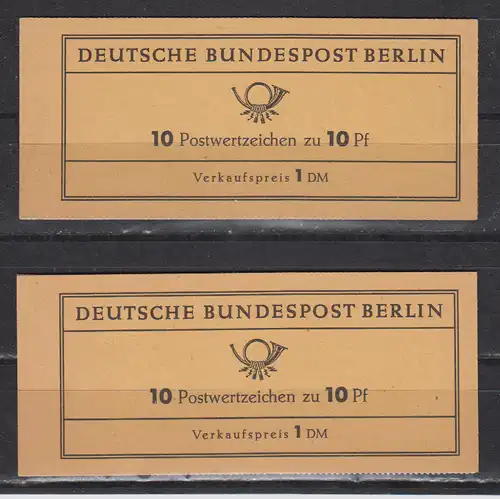 Berlin (West) 1966 Nr MH 5a Randleiste I+V ** Postfrisch / ** Berlin MH 5a**