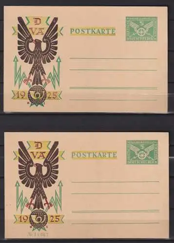 Deutsches Reich 1925 Nr P 206Ia + P 206IIb ** Postfrisch / **