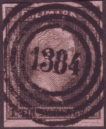 Altdeutschl. Preussen 1850 Nr Preußen Michel-Nummer 2 Nummernstempel 1384 SEEHAUSEN Altmark Osterburg Stendal 355 39615 Zentraler Rund / Vollstempel 125