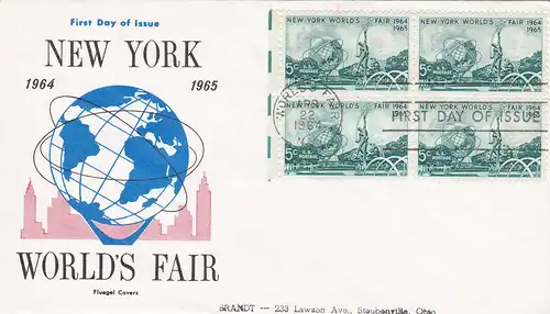 USA 1964 Ersttagsstempel A3123