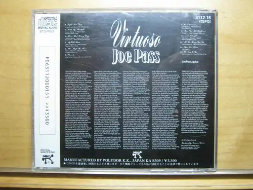 Joe Pass: Virtuoso - Solo Guitar