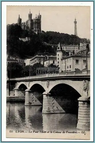 [Ansichtskarte] 151 Lyon - Le Pont Tilsitt et le Coteau de Fourvière - LL. 