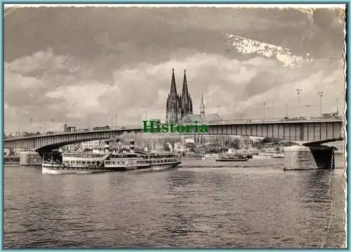 [Ansichtskarte] Köln am Rhein - Deutzer Brücke. 