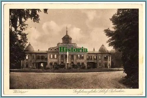 [Ansichtskarte] Weimar - Großherzogliches Schloß Belvedere -  1925. 