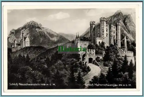 [Ansichtskarte] Schloß Neuschwanstein - Schloß Hohenschwanstein. 