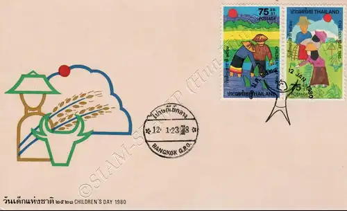 Kindertag 1980: Kinderzeichnungen (I) -FDC(I)-IT-