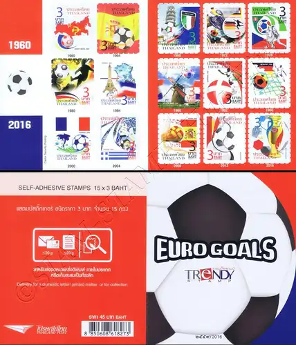 Fußball EM 2016: Europameister von 1960-2016 -MARKENHEFT MH(I)- (**)