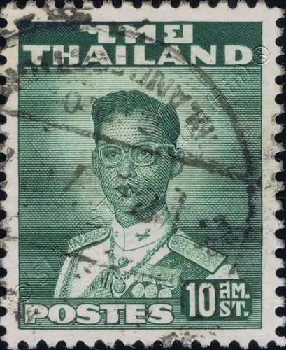 Definitive: King Bhumibol 2nd Series 10S (283A) -WATERLOW CANCELLED G(I)-