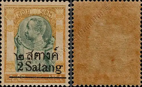 RAMA V, Temple of Light Wat Chung -OVERPRINT (116A) (I) (MLH/MH)