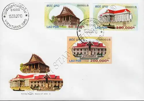 Definitive: Buildings in Vientiane -FDC(I)-I-