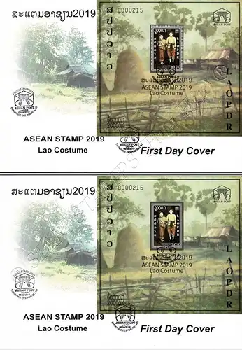 ASEAN 2019: National Trachten (268A-268B) -FDC(I)-I-