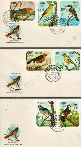 ARGENTINA 1985, Buenos Aires: Birds -FDC(I)-I-