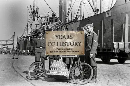 Foto kein Zeitgenössisches Original Dänemark Aalborg Transportschiff Fahrrad Sol