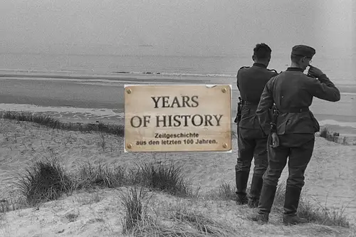 Foto kein Zeitgenössisches Original Holland Belgien Küste Wache am Strand Frankr