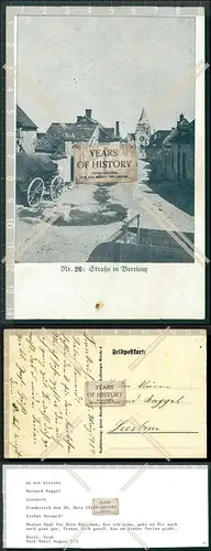 Orig. AK 1.WK Feldpost Frankreich Straße in Berrieux Feldpost gel.