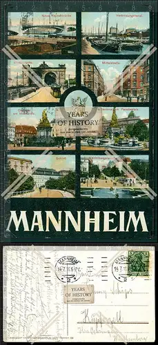 Orig. AK Mannheim mehrfach Ansicht 1916 gelaufen