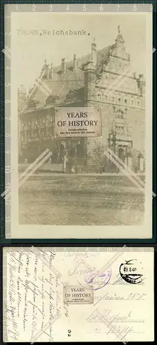 Foto AK Thorn Torun Westpreußen Reichsbank 1940 Feldpost gelaufen