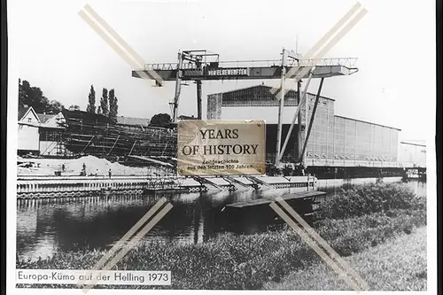 Foto VEB Elbe-Werft Boizenburg Europa Küstenmotorschiff Kümo auf der Helling