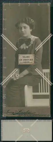 CDV Foto Junge Dame mit großer Fliege Bremen Neustadt