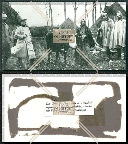 Foto 1. Weltkrieg Grenadier als Bäuerin verkleidet an der Front