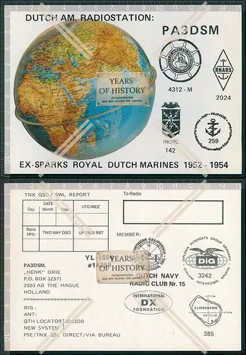 QSL Amateurfunk Karte Marine DEU Russ. FRA .Dänemark u.a amateur radio card ha