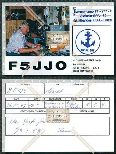 QSL Amateurfunk Karte Marine DEU Russ. FRA .Dänemark u.a amateur radio card ha