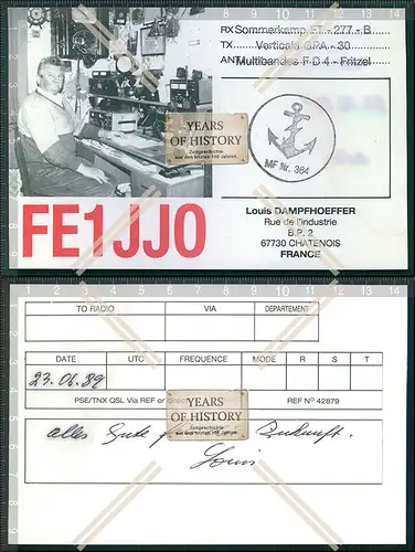 QSL Amateurfunk Karte Marine DEU Russ. FRA .Dänemark u.a amateur radio card ha