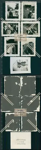 Foto 7x Soldaten Marine am Schießstand 1939-45 Fotos Rückseite klebrig mit Kl