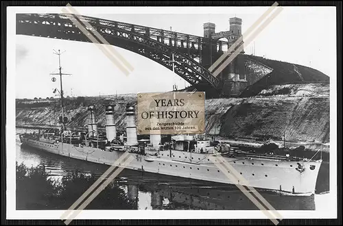 Foto S.M.S. Breslau 1911 Kleiner Kreuzer im KW Kanal Kaiserliche Marine