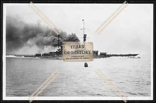 Foto S.M.S. SMS Hindenburg Großer Kreuzer Kaiserliche Marine Fernsicherung ein