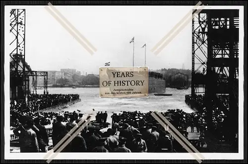 Foto S.M.S. SMS Hindenburg 1915 Stapellauf Großer Kreuzer der Kaiserlichen Mar