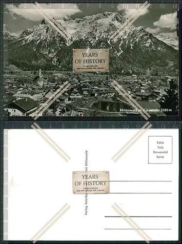 AK Mittenwald in Oberbayern, gegen Karwendel
