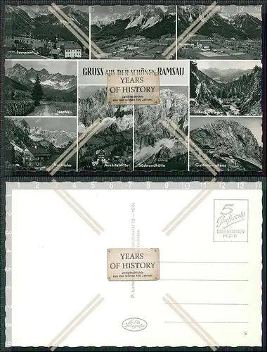 AK GRUSS AUS DER SCHÖNEN RAMSAU Hachau Bachlalm Silberkarklamm Austriahütte S