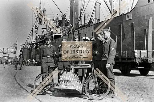 Repro Foto Hafen Aalborg Dänemark Fahrrad Soldaten