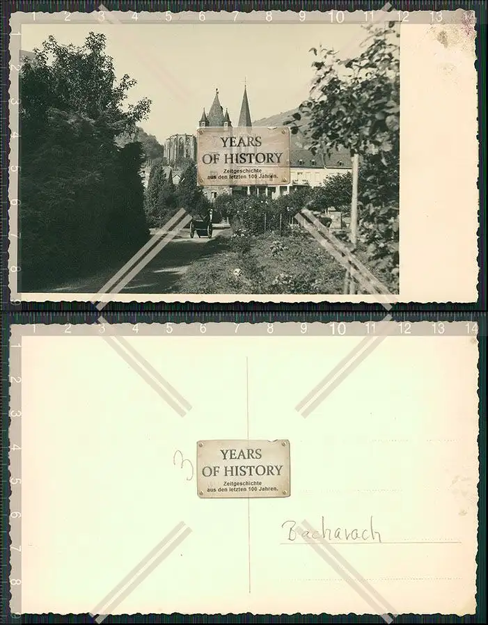 Foto AK Bacharach am Rhein Marktturm Kirche Einmalige Aufnahme um 1930