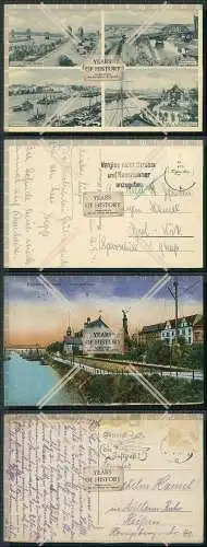 AK 2x Ruhrort Duisburg Hafen Schifferbörse Feldpost 1940 gel. Sperrschule Kiel