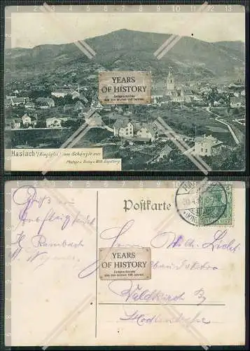 AK Haslach im Kinzigtal Schwarzwald Blick zum Herrenberg 1911 gelaufen