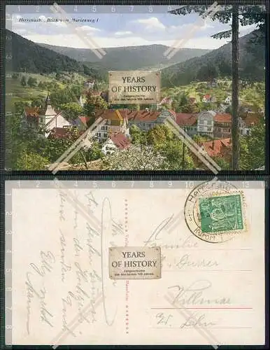 AK Bad Herrenalb im Schwarzwald Blick vom Marienweg auf den Ort 1923 gelaufen