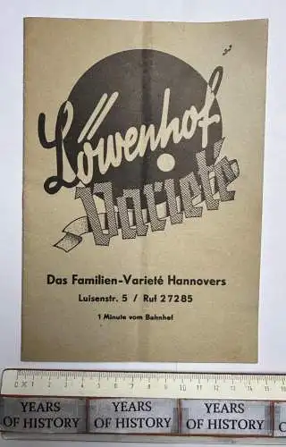 10. Heft Programm Mai 1939 Das Familien Löwenhof Variete Hannover Luisenstraße 5