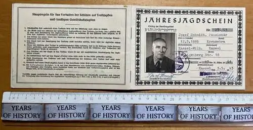 Jahres-Jagdschein - Stempel 1963-64 Lamspringe-Bad Gandersheim - Wilhelm Haars