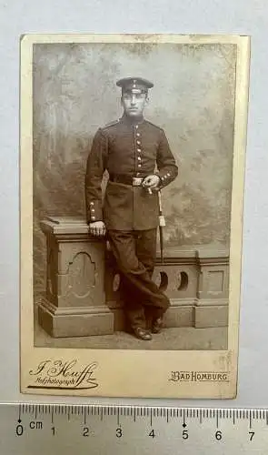 3x CDV Foto Soldaten in Uniform mit Seiten Gewähr Koppel 1895-1905