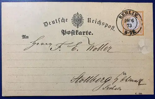 Deutsches Reich 1873 Rundstempel (Datum und/oder Ort klar)