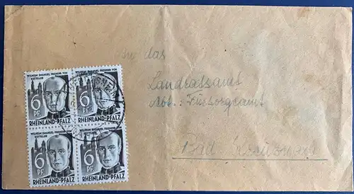 All. Bes. Franz. Zone Rheinland-Pfalz 1948 Nr 17 Zentraler Rund / Vollstempel