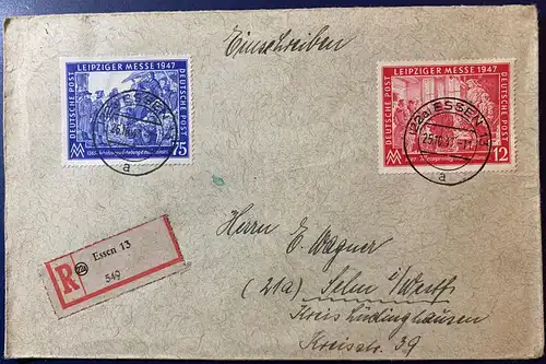 All. Bes. Gem.-Ausg. 1947 Nr 965 966 Rundstempel (Datum und/oder Ort klar)